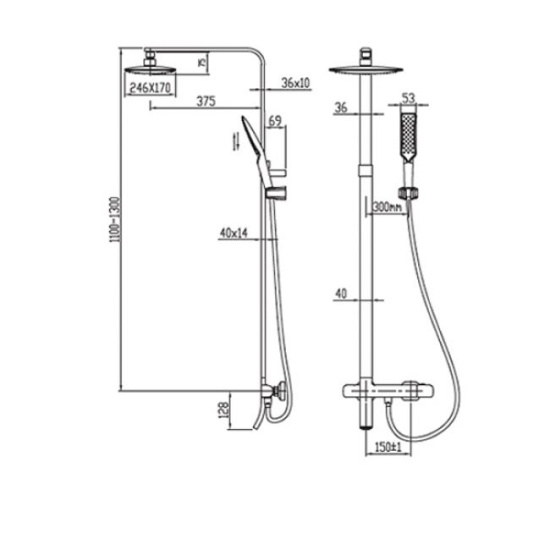 Душевая стойка Kaiser Zinger 35282