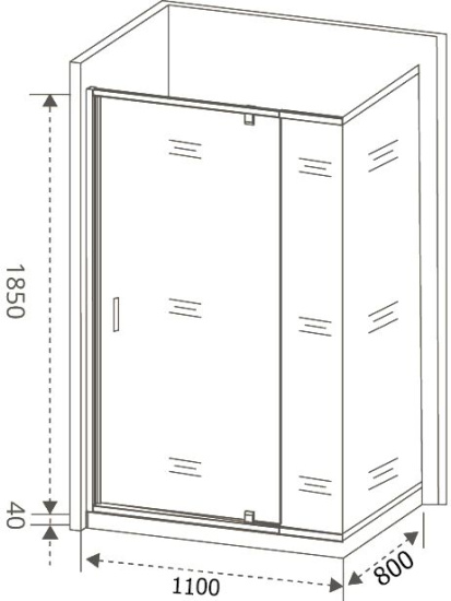 Душевой уголок Good Door Orion WTW-PD+SP-G-CH 110x80