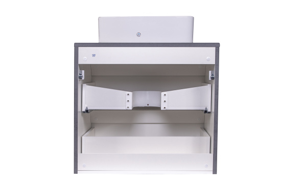 Тумба с раковиной Style Line Атлантика 70, Люкс бетон темный Plus со столешницей