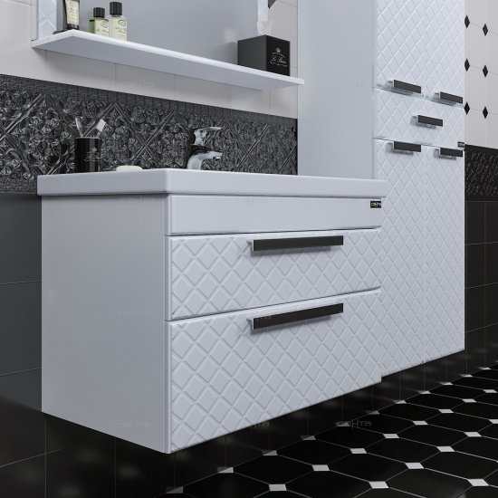 Мебель для ванной СанТа Калипсо Люкс 80 подвесная 2 ящика