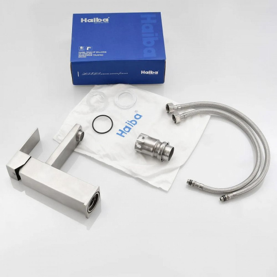 Смеситель для раковины Haiba HB10803 сталь