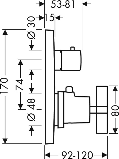 Смеситель для ванны Axor Citterio 39725300 полированное красное золото, термостат