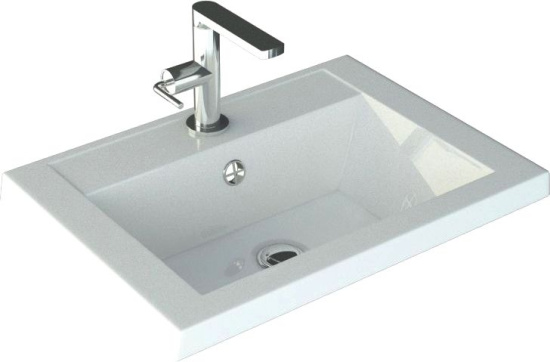 Тумба с раковиной Art&Max Family 50 подвесная, Bianco Lucido