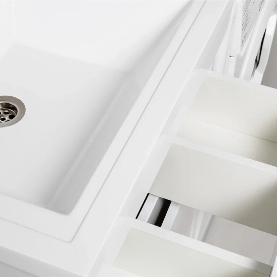 Мебель для ванной Runo Орион 45 R под стиральную машину, раковина лайт