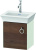 Тумба с раковиной Duravit White Tulip 45 с ручкой, американский орех, белый шелковисто-матовый