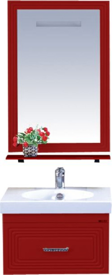 Зеркало Misty Европа 50 красное, с подсветкой