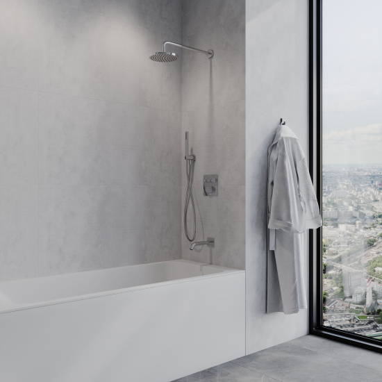 Смеситель для ванны AQUAme AQM8812CR термостат на 3 потребителя