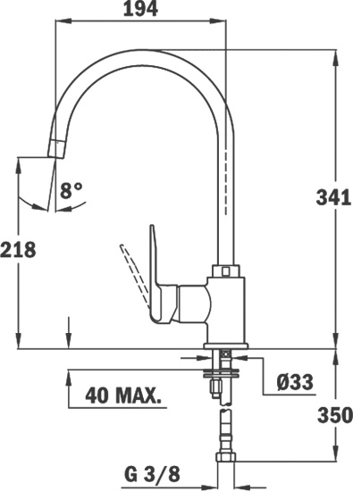 Смеситель для кухни Teka SP 55995020S песочный бежевый