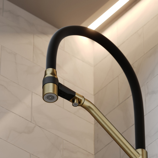 Смеситель для кухни Sancos Orta SC4008BG, брашированное золото
