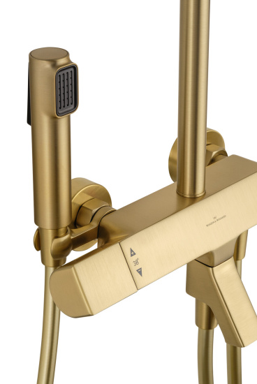 Душевая стойка Wonzon & Woghand The One WW-B3094-BG с термостатом