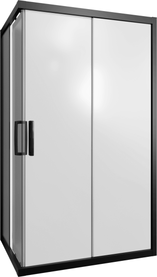 Душевой уголок Stworki Карлстад 140x80 см профиль черный матовый, стекло матовое