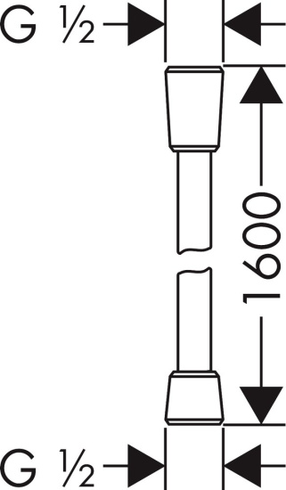 Душевой шланг Hansgrohe Isiflex 28276670 черный