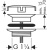 Донный клапан для раковины Hansgrohe 50001000