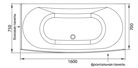 Акриловая ванна Aquanet Izabella 160 см