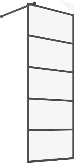 Душевая перегородка Stworki Кронборг LOFT-GW-80х220 80 см, профиль черный матовый