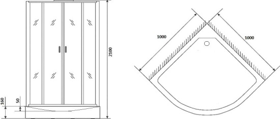 Душевая кабина Niagara Premium NG-6002-01G 100x100