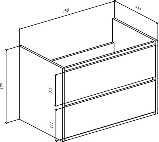 Тумба с раковиной Bellezza Лоренцо 80 дуб светлый