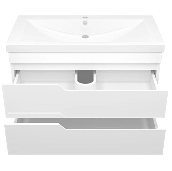 Тумба с раковиной Misty Софт 75 подвесная, белая эмаль