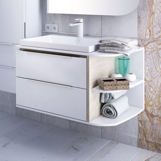 Мебель для ванной Iddis Calipso 80 R, подвесная, белая, дерево