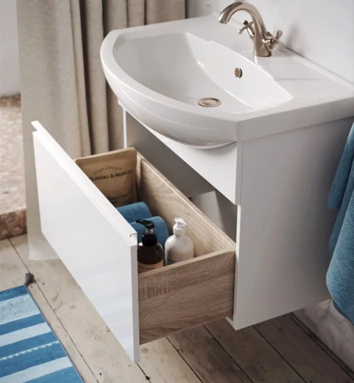 Тумба с раковиной Aqwella Rodos 75 подвесная