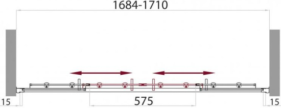 Шторка на ванну BelBagno Uno VF 2 170/145 M Cr