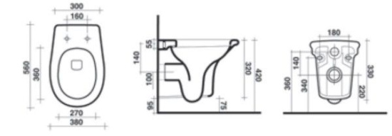 Унитаз подвесной Ceramica ala Murano MURWC с сидением микролифт