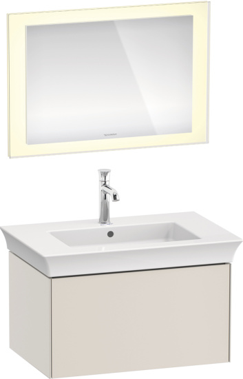 Тумба с раковиной Duravit White Tulip 75 скандинавский белый шелковисто-матовый