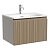 Тумба с раковиной Sancos Code 60 подвесная, серо-бежевая, раковина белая