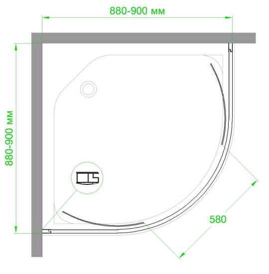 Душевой уголок Royal Bath HKD RB90HKD-T-CH 90x90