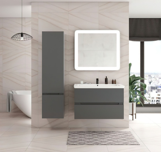 Шкаф-пенал Art&Max Techno 40 L смоки софт