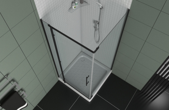 Душевой уголок Bravat Blackline BS090.3113A 90х90х195