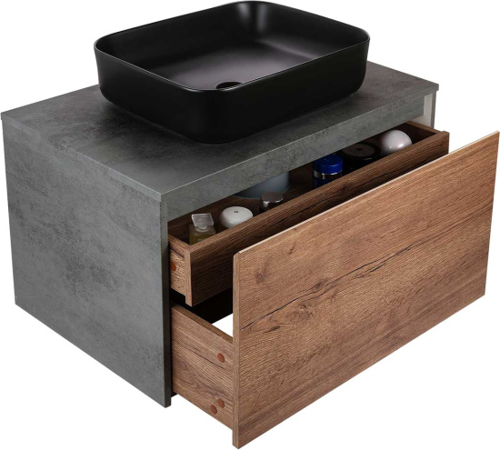 Мебель для ванной Vincea Mesa 80 дуб табак, бетон