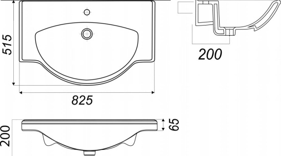 Мебель для ванной Raval Classic 80 белая, напольная