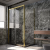 Душевой уголок Veconi Premium Trento PTC-SP-30G 120x80, профиль золото