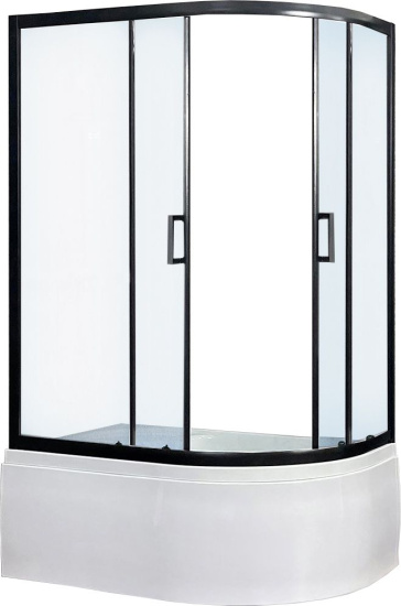 Душевой уголок Royal Bath BK RB8120BK-C-BL-L 120x80 с поддоном