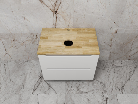 Тумба с раковиной Style Line Бали 70 со столешницей, белый софт