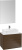 Мебель для ванной Villeroy & Boch Finion 80 walnut veneer, glass white matt, с настенным освещением