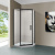 Душевой уголок Vincea Stresa VSP-1S900CLB 90x90, профиль черный, стекло прозрачное