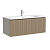 Тумба с раковиной Sancos Code 100 подвесная, серо-бежевая, раковина белая