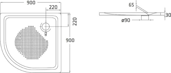 Поддон для душа BLB Universal Corner CC9631001 BLB 90х90