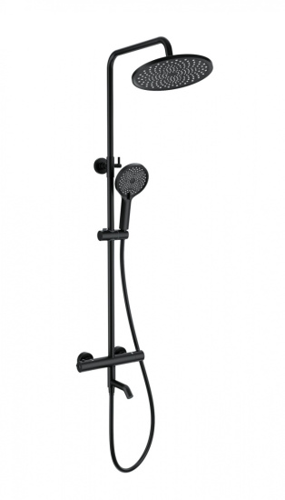 Душевая стойка Wonzon & Woghand Inn 3 WW-B3065-T1-MB с термостатом