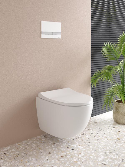 Инсталляция VitrA Sento 9830B003-7207 подвесной унитаз + кнопка