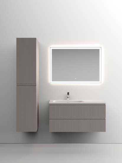 Тумба с раковиной Sancos Snob T 100 Doha Soft левая SNT100LSM, подвесная