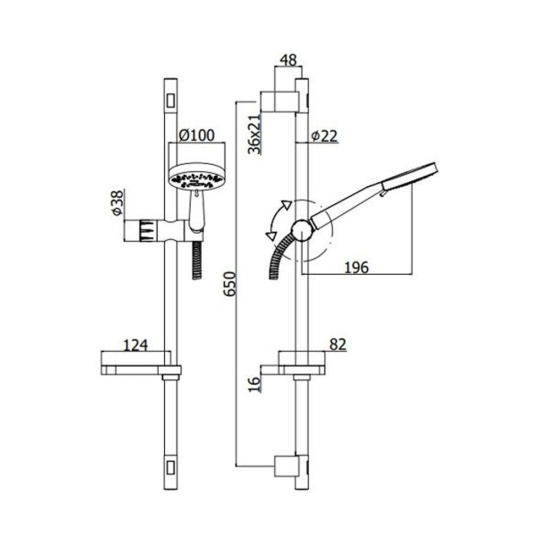 Комплект смесителей Paffoni Nettuno Due 255120 3 в 1 (сет 2)