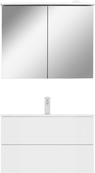 Зеркало-шкаф AM.PM Spirit V2.0 80 с LED-подсветкой, белый глянец