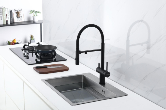 Смеситель для кухни Paulmark Magneto Ma213118-401 PVD антрацит