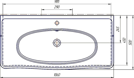 Мебель для ванной ASB-Woodline Модерн 105 антикварный орех