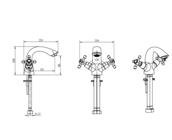 Смеситель для раковины Boheme Flora 271-FL