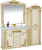 Тумба с раковиной Misty Барокко 120 3 ящика бежевая, патина
