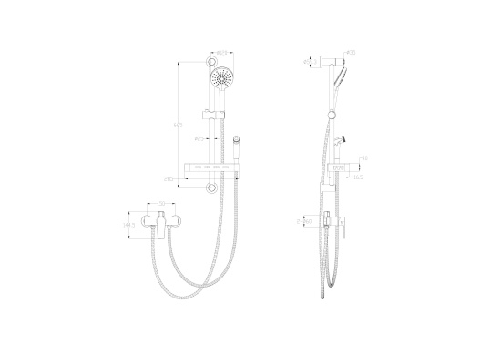 Смеситель для душа Wonzon & Woghand WW-A31003-MB
